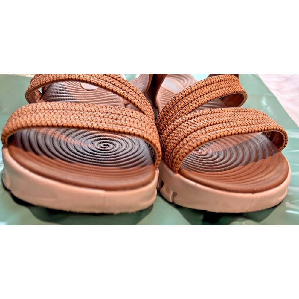 Flexus Spring Step Galvanesa Tan Platform Wedge Slide Sandals Women's 6 / 36 - Picture 6 of 9